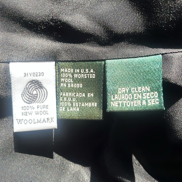 Lauren Ralph Lauren size 6 Black wool vintage double breasted embroidered blazer - Picture 8 of 8